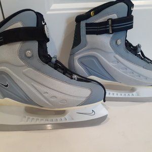 Nike Womens Flexposite Blue/Grey Size 8 Ice Skates with Skate Bag